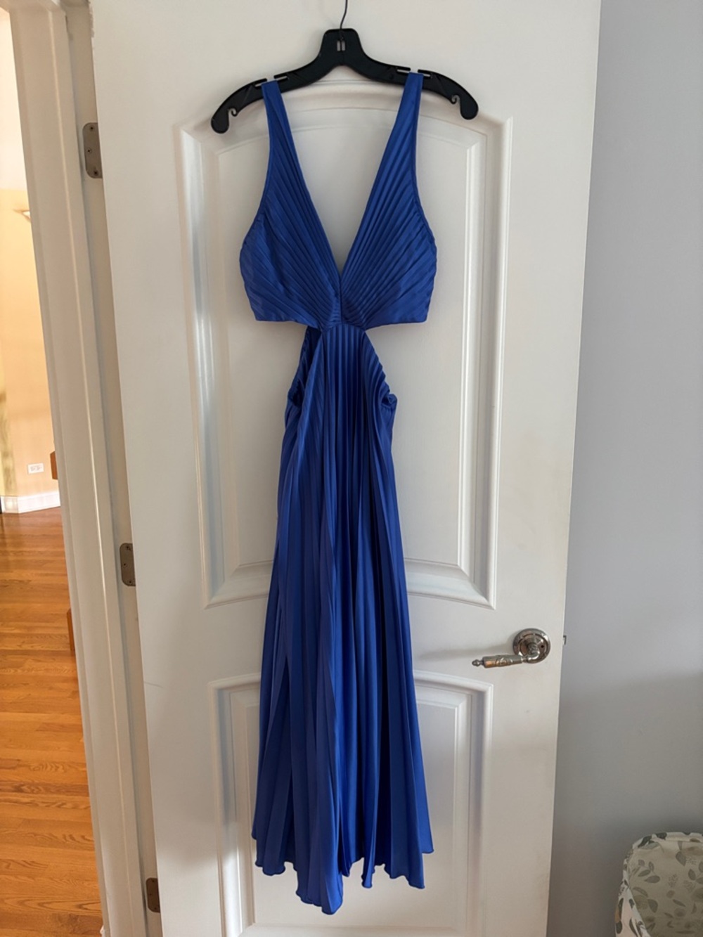 Abercrombie satin blue midi dress